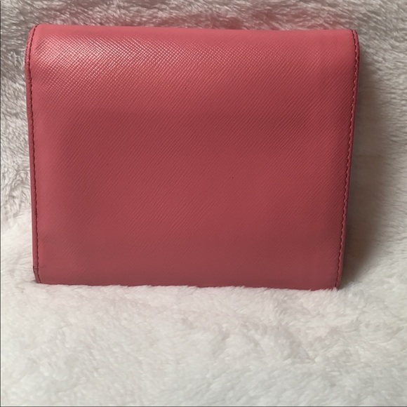 Prada Pink Saffiano Leather Compact Wallet - Picture 8 of 12